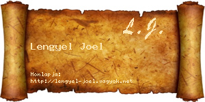Lengyel Joel névjegykártya